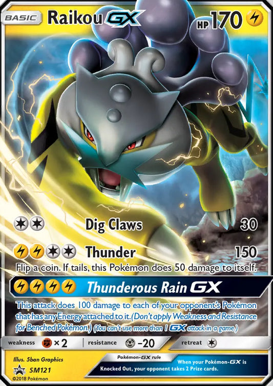 Raikou GX SM121 SM Black Star Promos Pokesingles