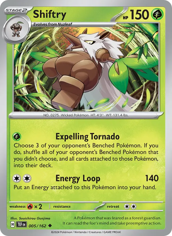 Shiftry 5 Temporal Forces Pokesingles