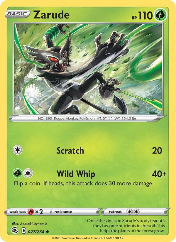 Zarude 27 Fusion Strike Pokesingles