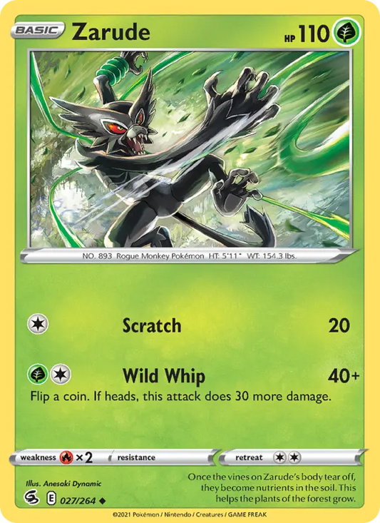 Zarude 27 Fusion Strike Pokesingles
