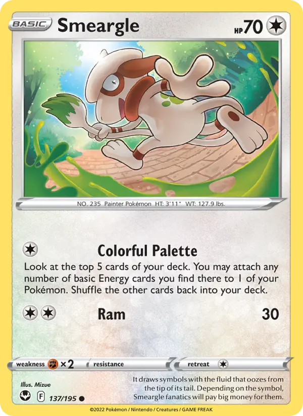 Smeargle 137 Silver Tempest Pokesingles