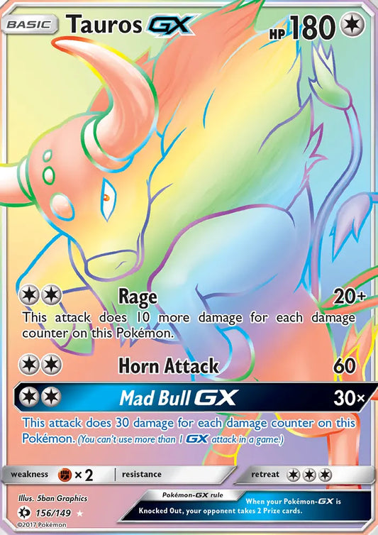 Tauros GX 156 Sun & Moon Pokesingles