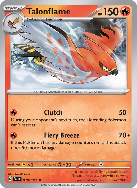 Talonflame 30 Paldea Evolved Pokesingles