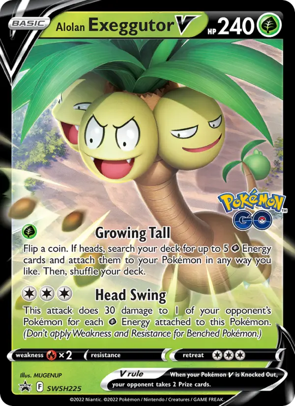 Alolan Exeggutor V SWSH225 SWSH Black Star Promos Pokesingles