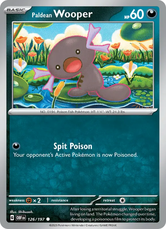 Paldean Wooper 126 Obsidian Flames Pokesingles