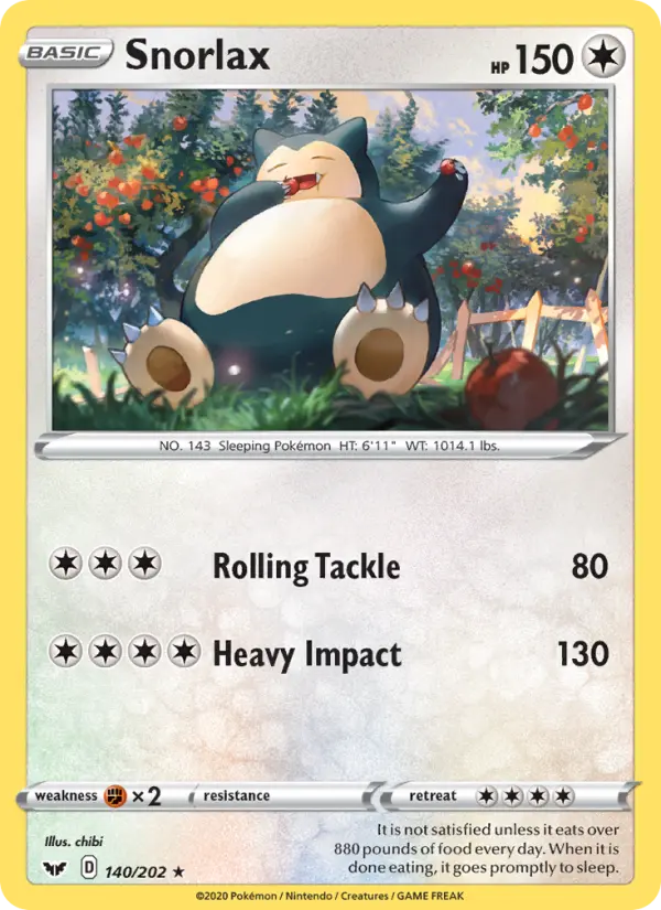 Snorlax 140 Sword & Shield Pokesingles
