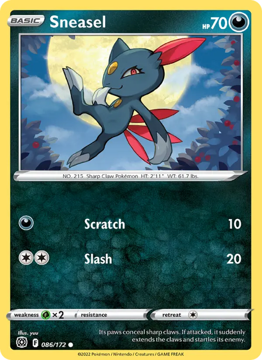 Sneasel 86 Brilliant Stars Pokesingles