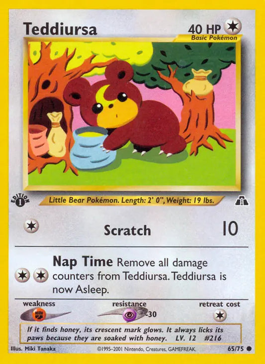 Teddiursa 65 Neo Discovery Pokesingles