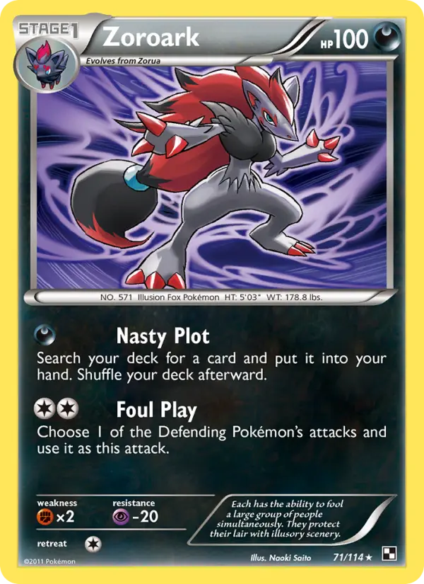 Zoroark 71 Black & White Pokesingles