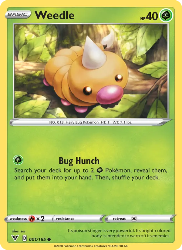Weedle 1 Vivid Voltage Pokesingles