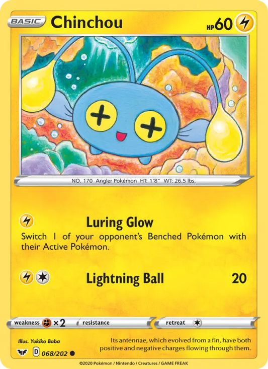 Chinchou 68 Sword & Shield Pokesingles