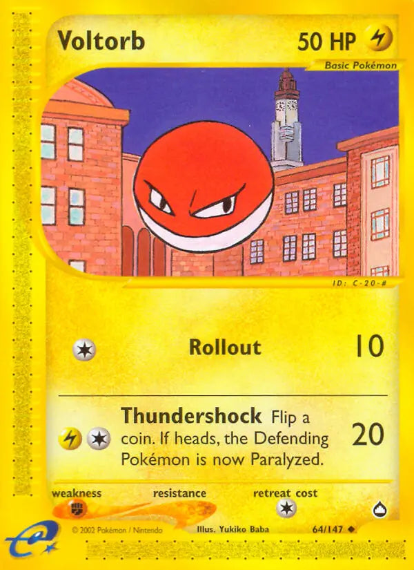 Voltorb 64 Aquapolis Pokesingles