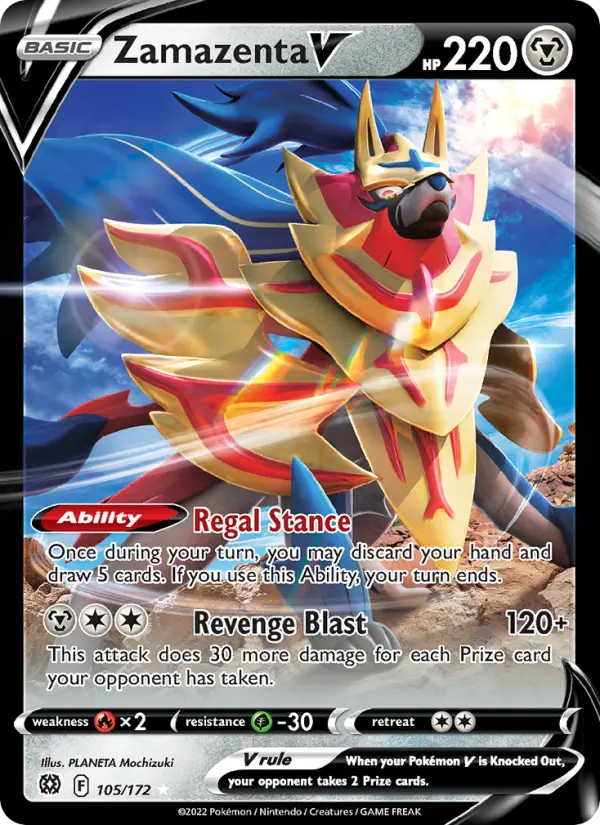 Zamazenta V 105 Brilliant Stars Pokesingles