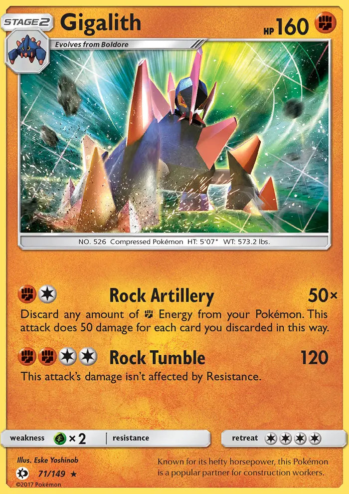 Gigalith 71 Sun & Moon Pokesingles