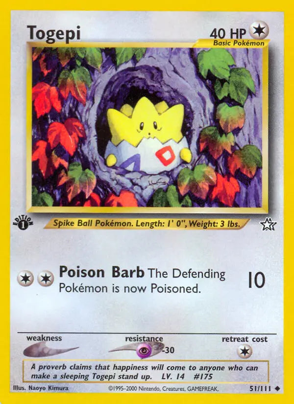 Togepi 51 Neo Genesis Pokesingles