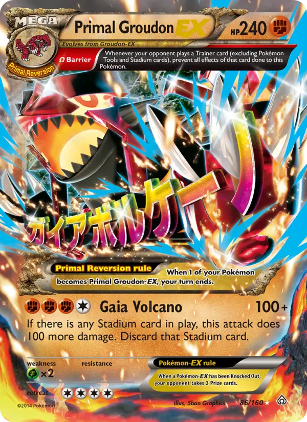 Primal Groudon EX 86 Primal Clash Pokesingles