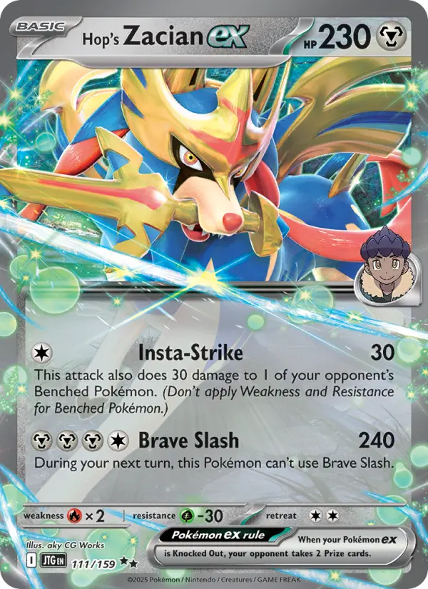 Hop's Zacian ex 111 Journey Together Pokesingles