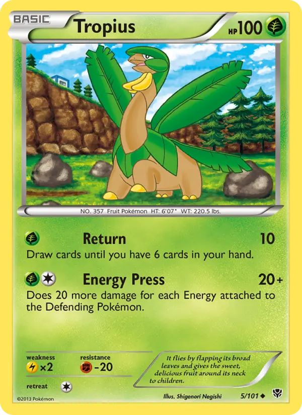 Tropius 5 Plasma Blast Pokesingles