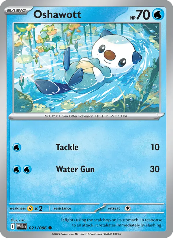 Oshawott 21 White Flare Pokesingles