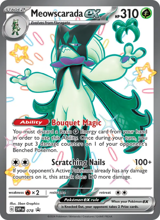 Meowscarada ex 78 SVP Black Star Promos Pokesingles