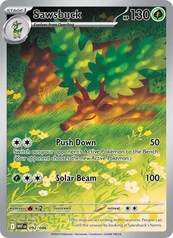 Sawsbuck 92 White Flare Pokesingles