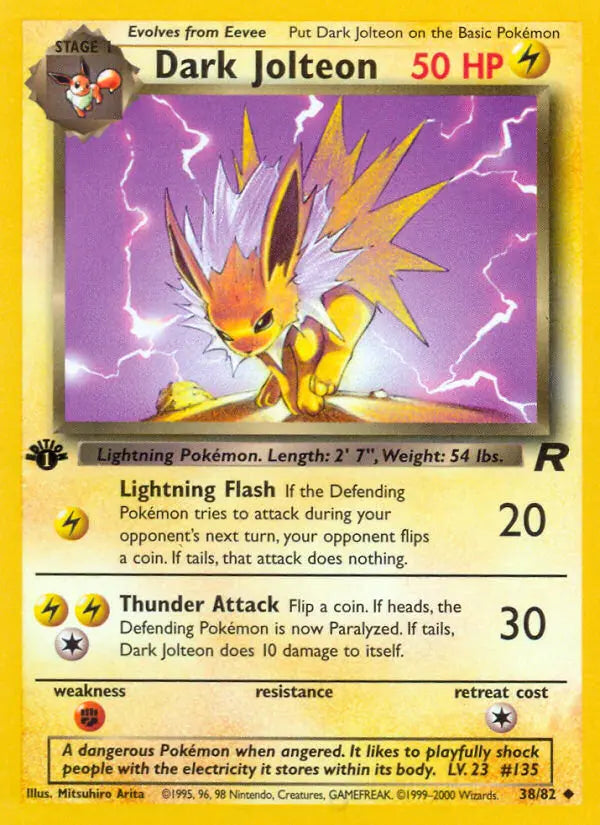 Dark Jolteon 38 Team Rocket Pokesingles