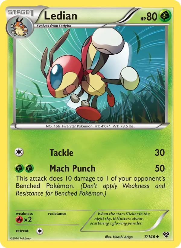 Ledian 7 XY Pokesingles