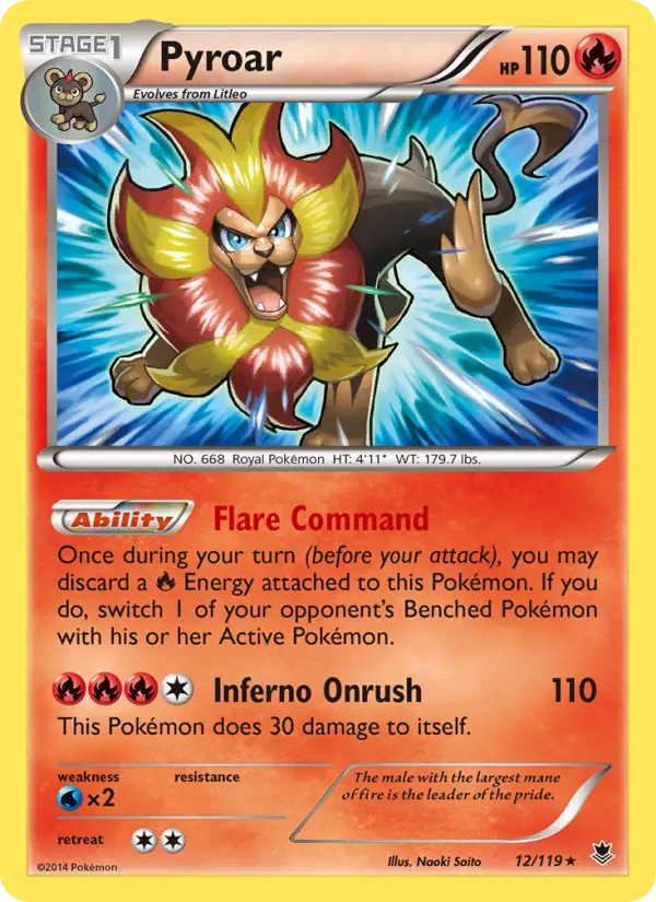 Pyroar 12 Phantom Forces Pokesingles