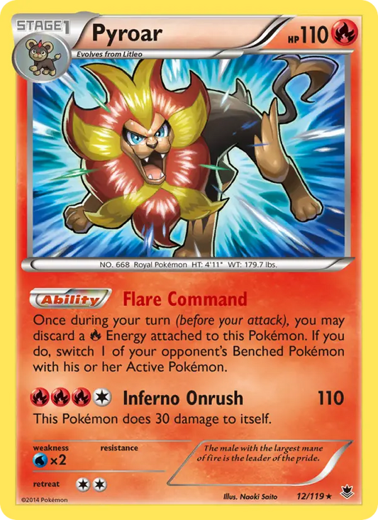 Pyroar 12 Phantom Forces Pokesingles