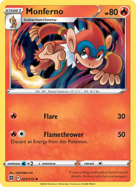 Monferno 25 Brilliant Stars Pokesingles