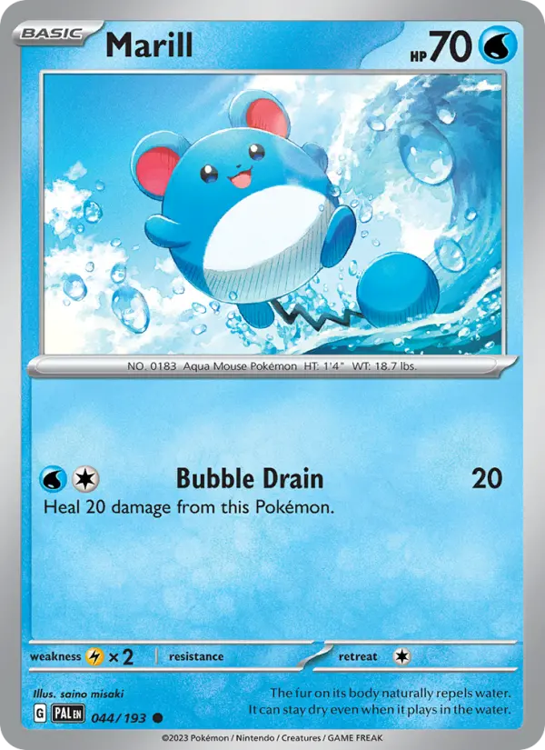 Marill 44 Paldea Evolved Pokesingles