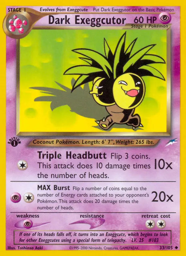 Dark Exeggutor 33 Neo Destiny Pokesingles