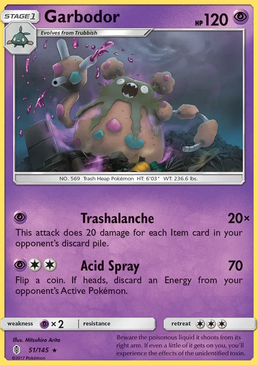 Garbodor 51 Guardians Rising Pokesingles