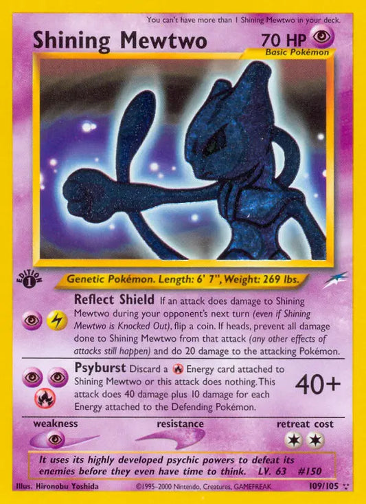 Shining Mewtwo 109 Neo Destiny Pokesingles