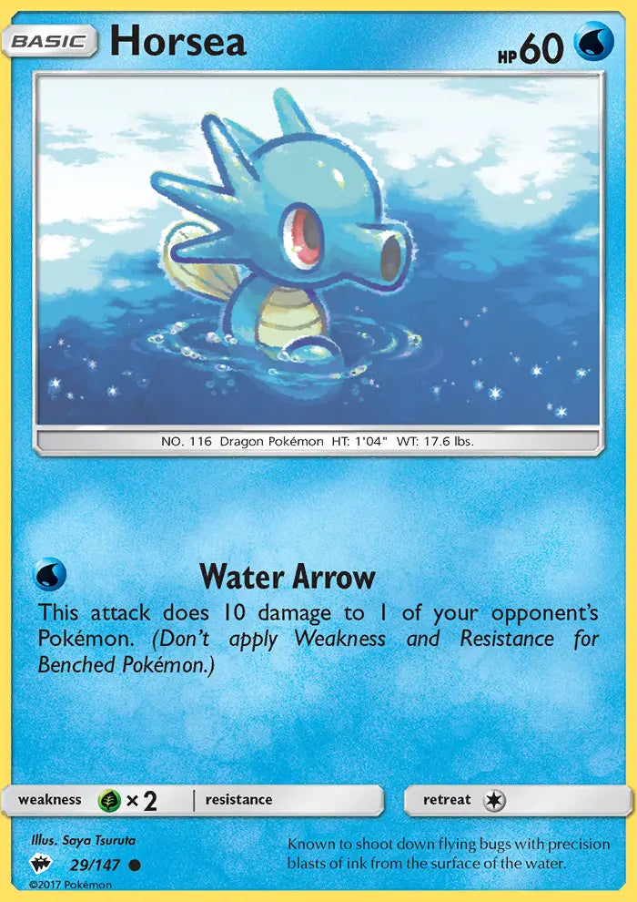 Horsea 29 Burning Shadows Pokesingles