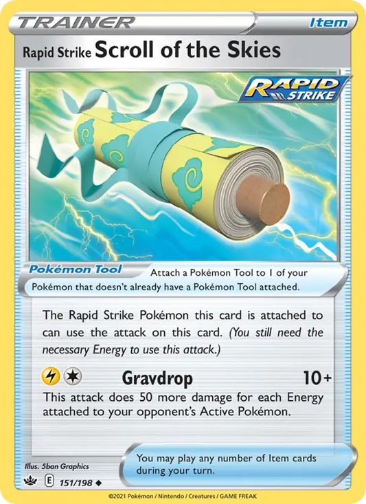 Rapid Strike Scroll of the Skies 151 Chilling Reign Pokesingles