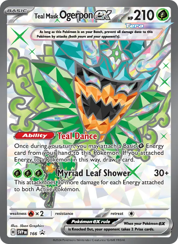 Teal Mask Ogerpon ex 166 SVP Black Star Promos Pokesingles
