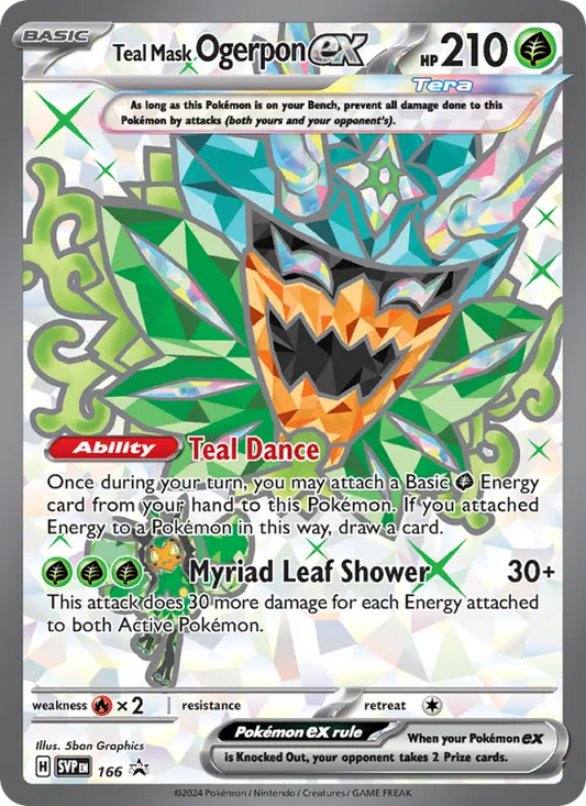 Teal Mask Ogerpon ex 166 SVP Black Star Promos Pokesingles