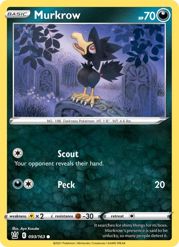 Murkrow 93 Battle Styles Pokesingles