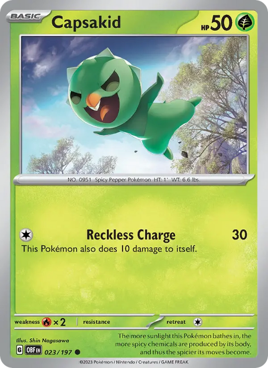 Capsakid 23 Obsidian Flames Pokesingles