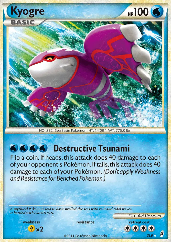 Kyogre SL6 Call of Legends Pokesingles