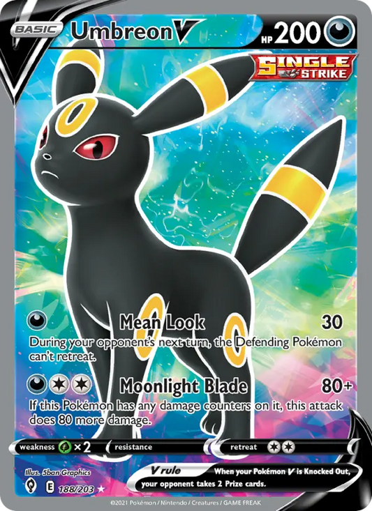 Umbreon V 188 Evolving Skies Pokesingles