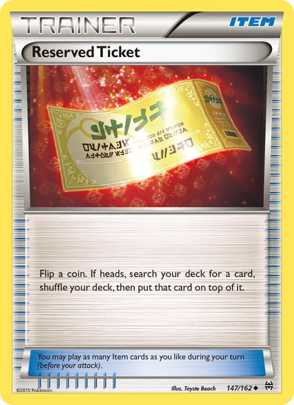 Reserved Ticket 147 BREAKthrough Pokesingles