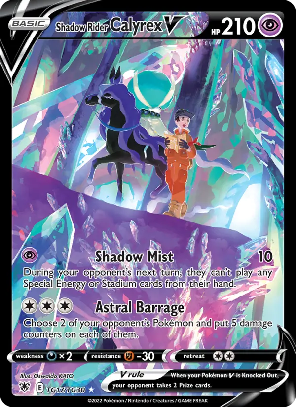 Shadow Rider Calyrex V TG17 Astral Radiance Pokesingles