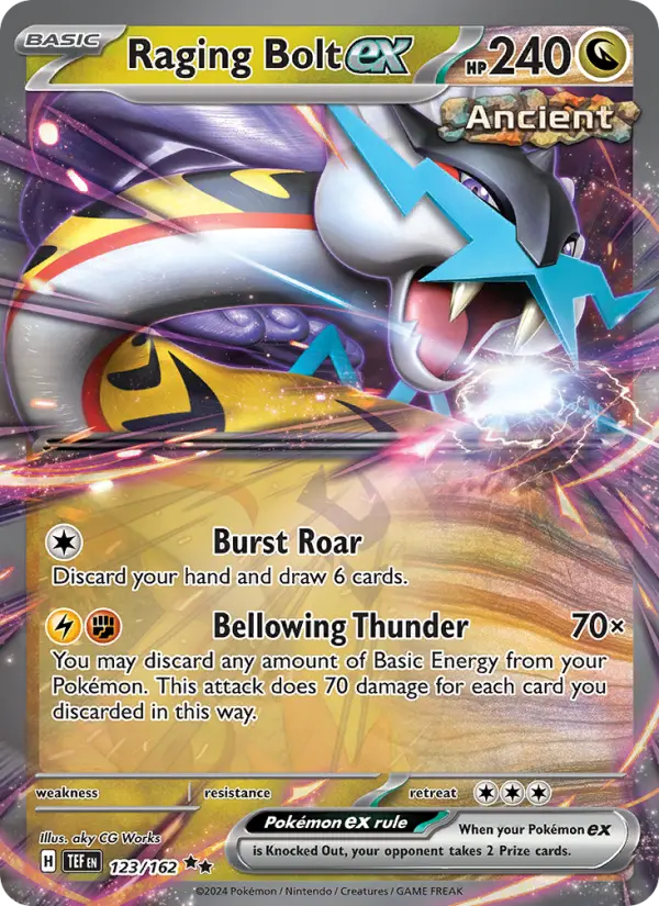 Raging Bolt ex 123 Temporal Forces Pokesingles