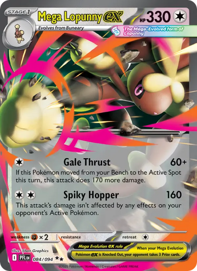 Mega Lopunny ex 84 Phantasmal Flames Pokesingles
