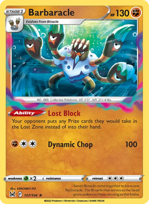 Barbaracle 107 Lost Origin Pokesingles