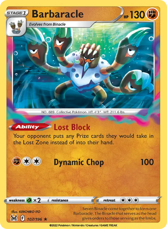 Barbaracle 107 Lost Origin Pokesingles