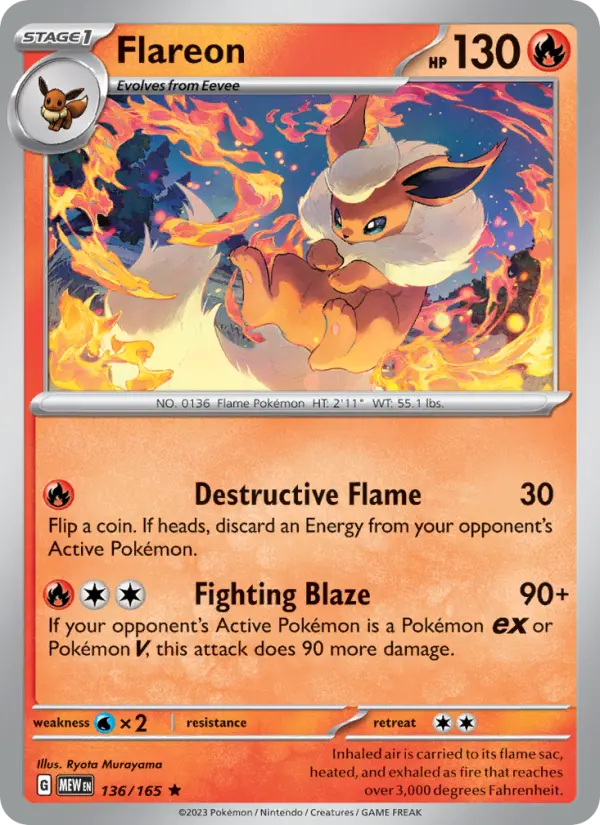 Flareon 136 151 Pokesingles
