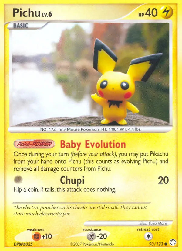 Pichu 93 Mysterious Treasures Pokesingles